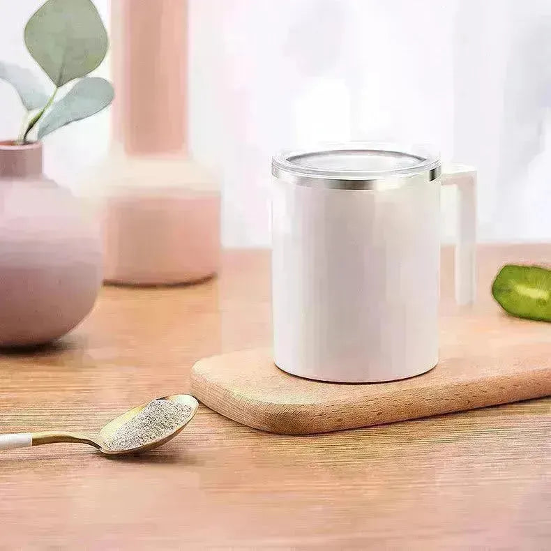 Portable Smart Magnetic Automatic Mixing Coffee Cup Rechargeable Rotating Home Office Travel Stirring Cup - EX-STOCK CANADA