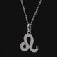 Leo Zodiac Moissanite Necklace Pendant – S925 Silver, GRA Certified | Platinum Plated
