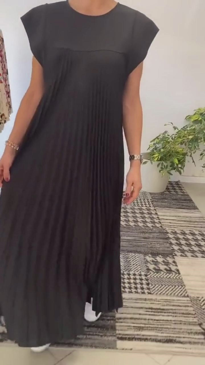 DONNE DONNA ESTIVE MAXI Abito Maxi Abito a manicotto corto Casualmente Abito da swing fluido con tasche