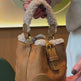 Retro Plush Mini Crossbody Bag for Women – Sherpa Trim Bucket Bag in 4 Colours 3