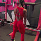 Yoga Jumpsuit V-shaped Back Design Sleeveless Fitness Running Sportswear Stretch Tights Pants For Womens Clothing - EX-STOCK Canada