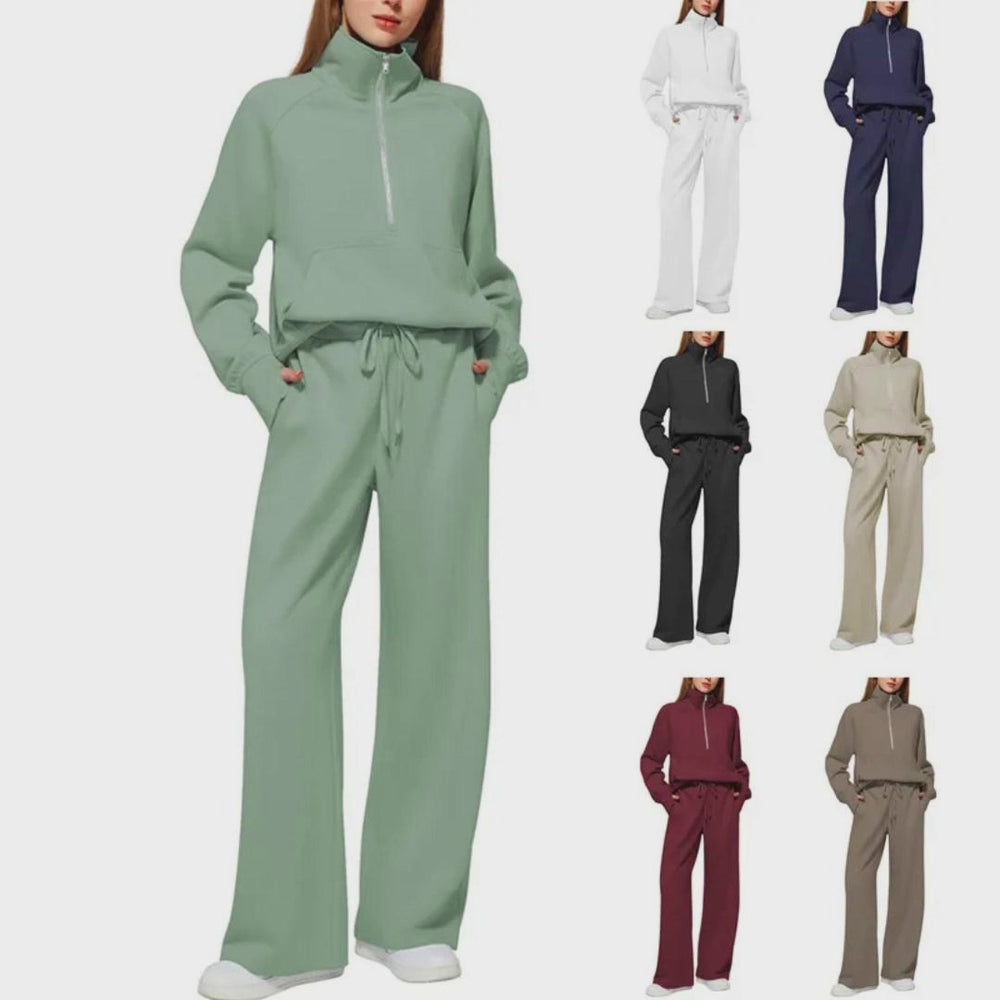 Plain Women Matching Casual Winter Tracksuit set joggers and hoodie set for women - EX-STOCK Canada