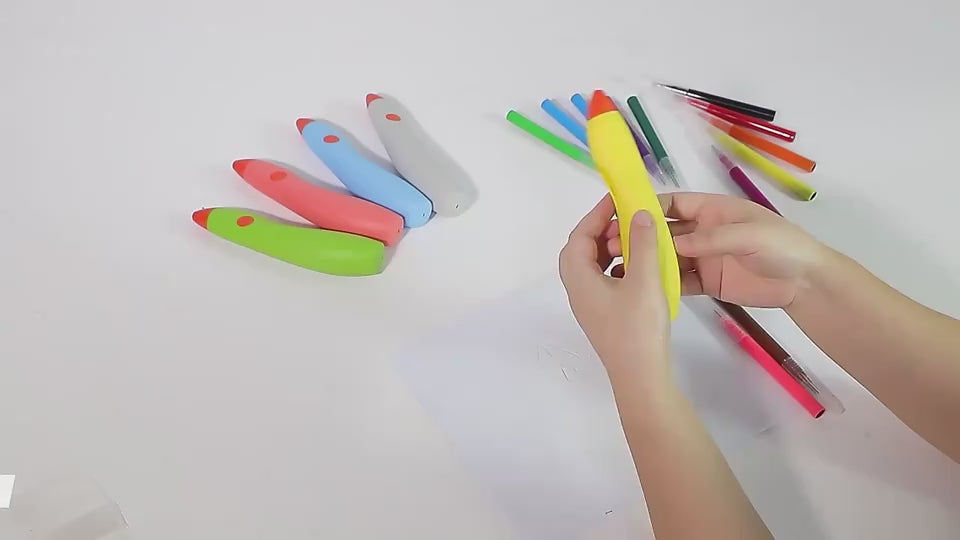 Electric Airbrush Spray Pen & Watercolour Pen Set – 12 Colours with Templates 2