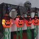 Halloween Glowing Witch Hat Ghost Hanging Decoration — Orange & White, Single or 3-Pack