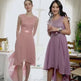 Women's Lace Patchwork Chiffon Dress – Hi-Low Swing A-Line Sleeveless | 8 Colours | XS–3XL-3