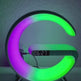 G-Shaped LED Lamp with Bluetooth Speaker & 15W Wireless Charger – App-Controlled Atmosphere Light for Bedroom