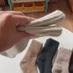 Winter Warm Thickened Knitted Ribbed Floor Socks – Beige, Black, Khaki, Caramel & Deep Coffee