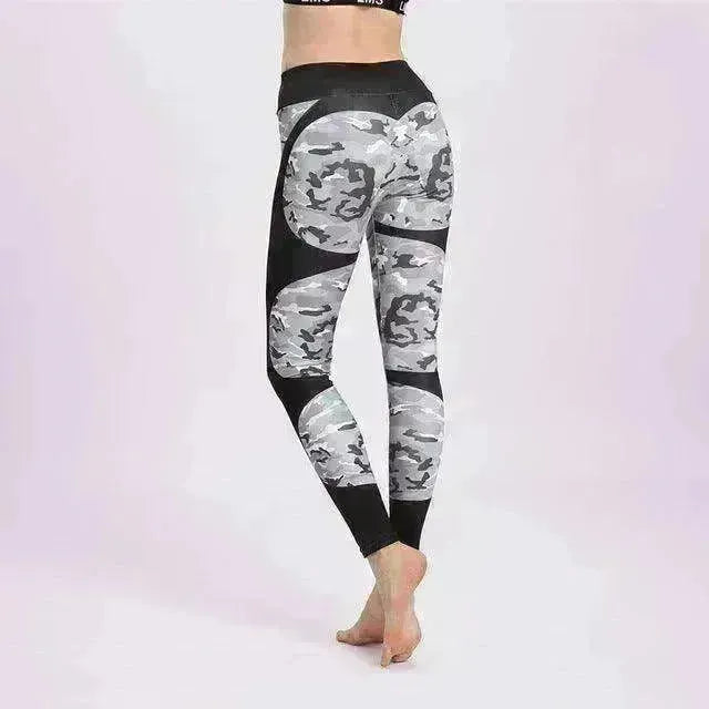 Print patchwork yoga leggings - EX-STOCK CANADA