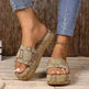 Print Thick-soled Flat Slippers Summer Fashion Casual Outdoor Beach Shoes For Women - EX-STOCK CANADA