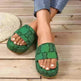 Print Thick-soled Flat Slippers Summer Fashion Casual Outdoor Beach Shoes For Women - EX-STOCK CANADA