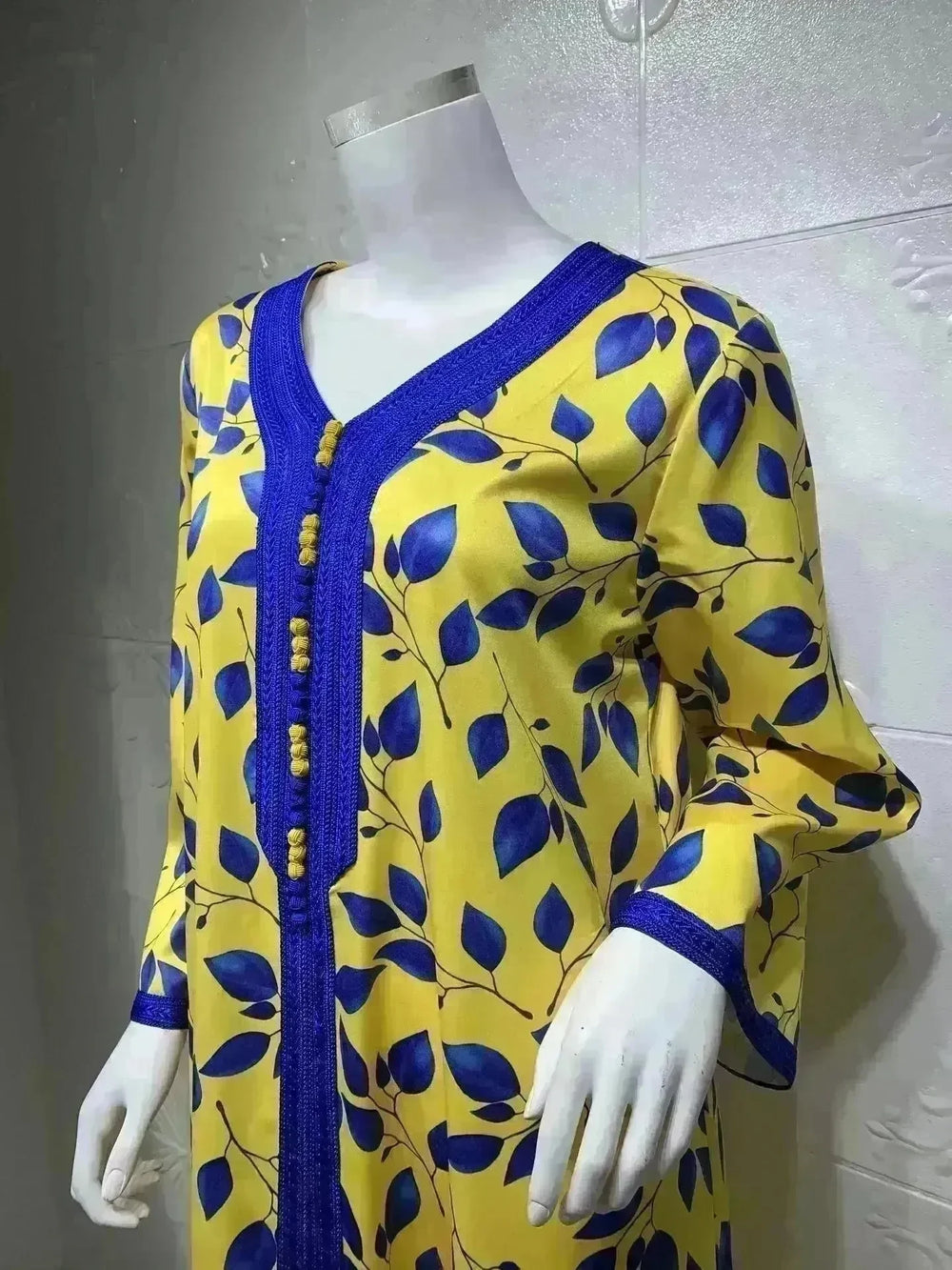 Printed Floral Abaya Dress Robe for Arab Dubai Turkey Middle East Women. - EX-STOCK CANADA