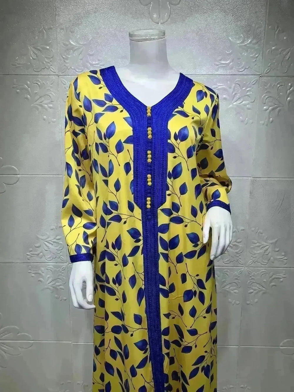 Printed Floral Abaya Dress Robe for Arab Dubai Turkey Middle East Women. - EX-STOCK CANADA