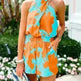 Printed Lace Up Backless Top Pocket Shorts Two-piece Suit For Women - EX-STOCK CANADA