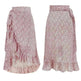 Printed Lace Up Split Expansion Midi Floral Skirt With Lining - EX-STOCK CANADA