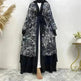 Printed Panel Top Robe Abaya Dress for Arab Dubai Turkey Middle East Women - EX-STOCK CANADA