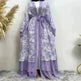 Printed Panel Top Robe Abaya Dress for Arab Dubai Turkey Middle East Women - EX-STOCK CANADA