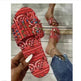 Printed Toe Flat Rivet Casual Slippers - EX-STOCK CANADA