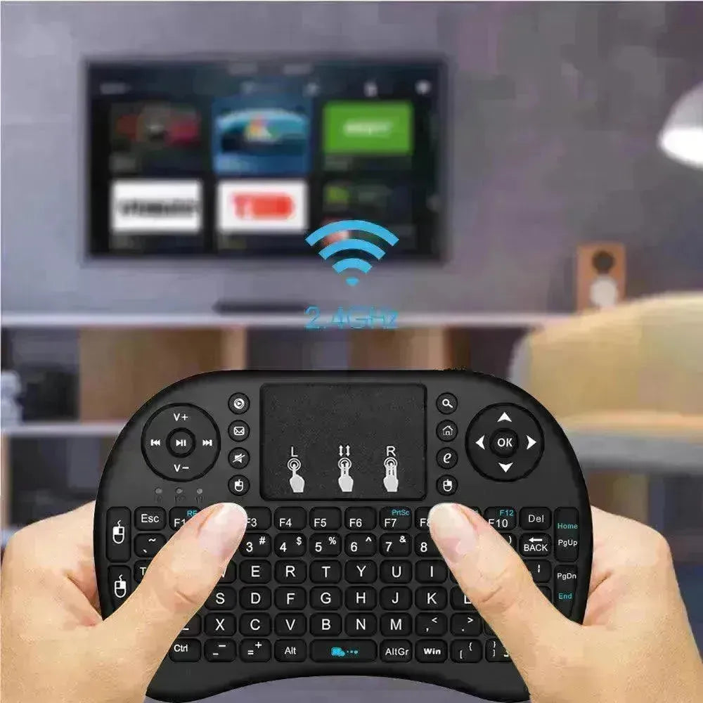 Private Mode I8 Flying Squirrel Smart Touch Game USB2.4G Full Keyboard TV Brain Wireless Remote Control - EX-STOCK CANADA