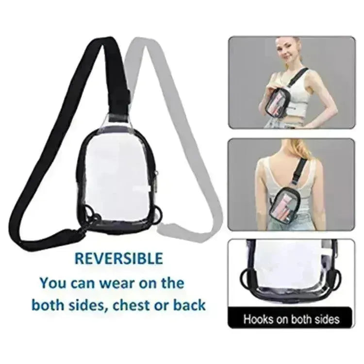 Pvc Transparent Chest Mini Travel Crossbody Waterproof Sports Bag - EX-STOCK CANADA