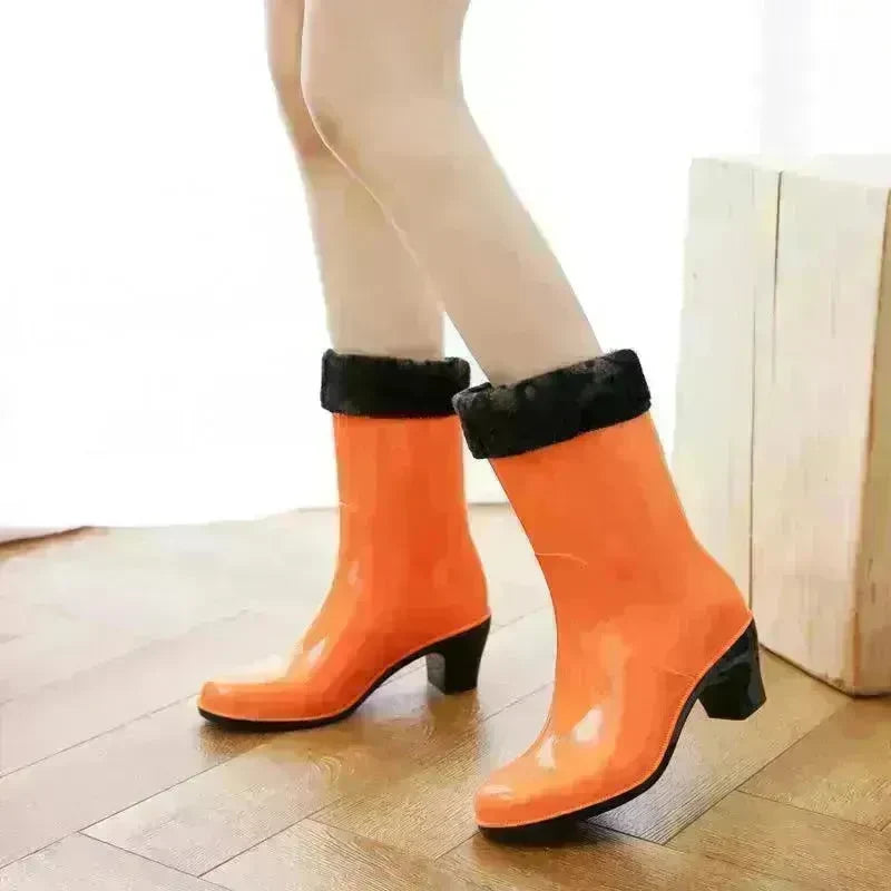 Rain Shoes With High Heels Waterproof Female Skid - EX-STOCK CANADA
