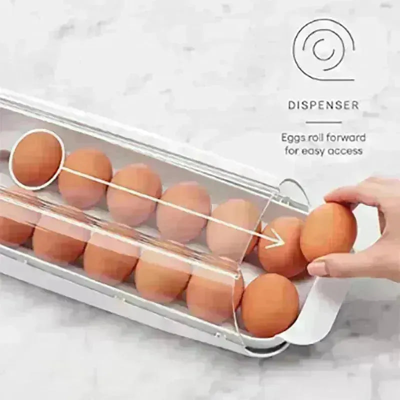 Refrigerator Egg Storage Rack Rolling Egg Dispenser - EX-STOCK CANADA