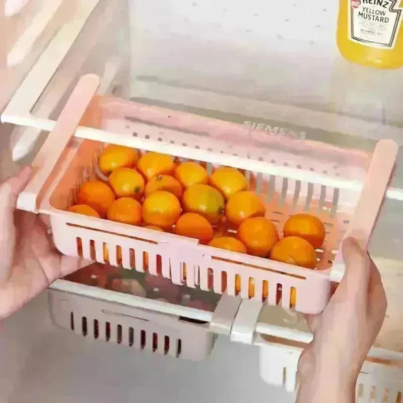 Refrigerator Telescopic Storage Basket - Modern and Stylish Organization - EX-STOCK CANADA
