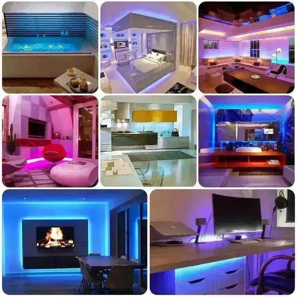 Remote Color Changing Led Strip Lights 5050 RGB Bluetooth Room Light - EX-STOCK CANADA