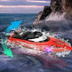 Remote Control Water Summer Toys 24g Competitive Boat Light Speed 25km High Speed Speedboat - EX-STOCK CANADA