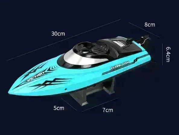 Remote Control Water Summer Toys 24g Competitive Boat Light Speed 25km High Speed Speedboat - EX-STOCK CANADA