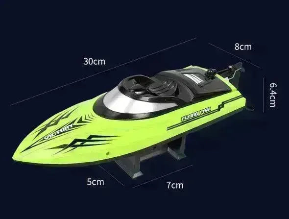 Remote Control Water Summer Toys 24g Competitive Boat Light Speed 25km High Speed Speedboat - EX-STOCK CANADA
