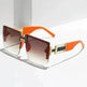 Retro Big Square Rim Glasses Rimless Fashion Sunglasses - EX-STOCK CANADA