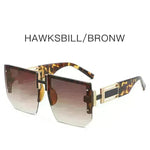 Retro Big Square Rim Glasses Rimless Fashion Sunglasses - EX-STOCK CANADA