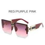 Retro Big Square Rim Glasses Rimless Fashion Sunglasses - EX-STOCK CANADA