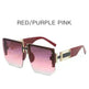 Retro Big Square Rim Glasses Rimless Fashion Sunglasses - EX-STOCK CANADA