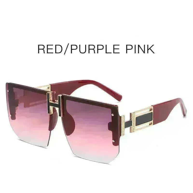 Retro Big Square Rim Glasses Rimless Fashion Sunglasses - EX-STOCK CANADA