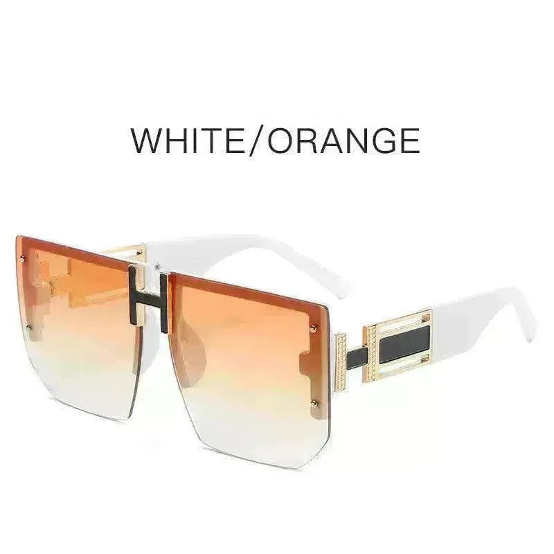 Retro Big Square Rim Glasses Rimless Fashion Sunglasses - EX-STOCK CANADA