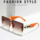 Retro Big Square Rim Glasses Rimless Fashion Sunglasses - EX-STOCK CANADA
