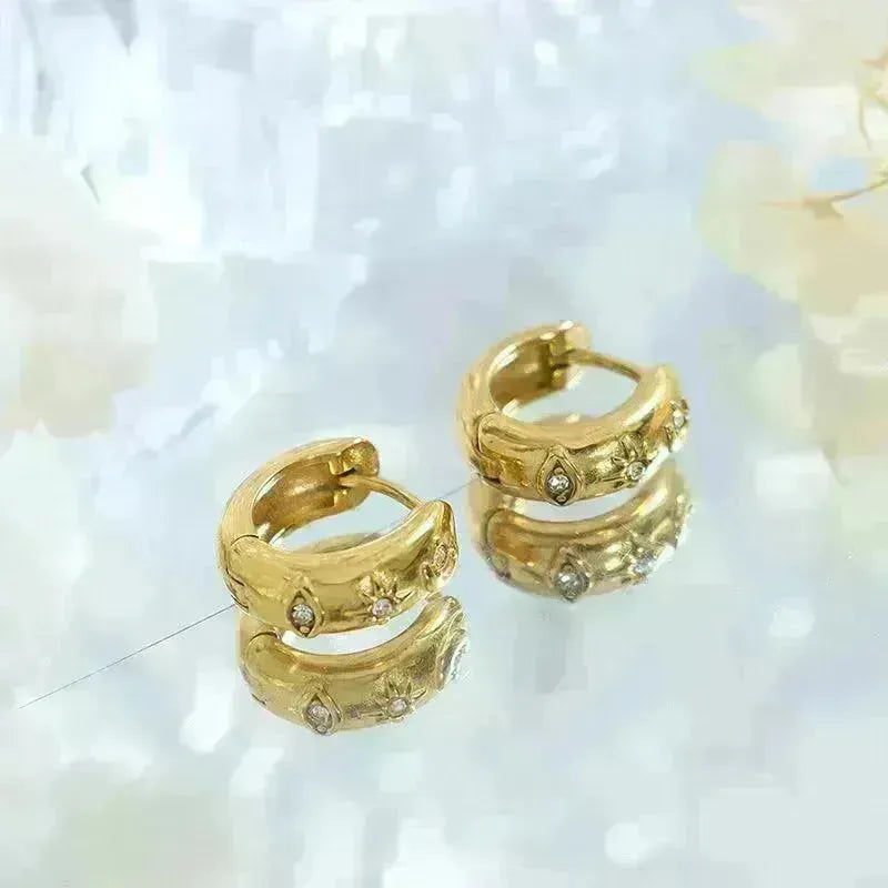 Retro Earrings Elegant Titanium Steel Women - EX-STOCK CANADA