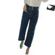 Retro High Waist Wash Double Breasted Pocket Loose Slimming And Wide Leg Denim Trousers For Women - EX-STOCK CANADA