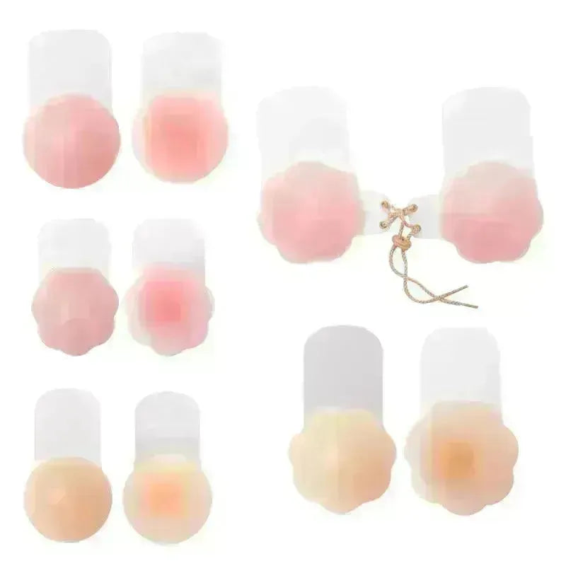 Reusable Self Adhesive Silicone Lift Up Breast Nipple Cover Bra Pad Invisible Breast Petals For Party Dress - EX-STOCK CANADA