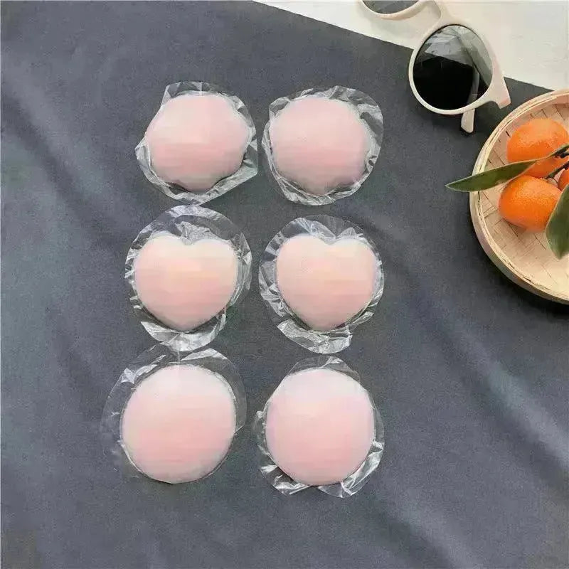 Reusable Self Adhesive Silicone Lift Up Breast Nipple Cover Bra Pad Invisible Breast Petals For Party Dress - EX-STOCK CANADA
