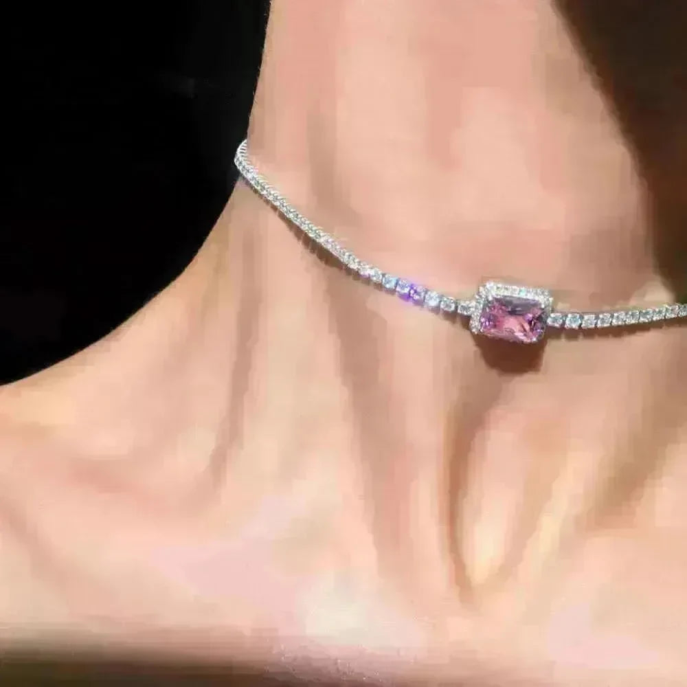 Rhinestone Clavicle Chain Simple Temperament Exquisite Diamond Women Necklace - EX-STOCK CANADA