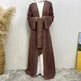 Rhinestone Lace-up Cardigan Abaya Dress for Arab Dubai Turkey Middle East Women - EX-STOCK CANADA