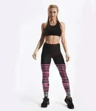 Rings Black Yoga Workout Leggings - EX-STOCK CANADA
