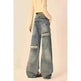 Ripped Jeans Women Loose Straight Wide Leg Oversized Trousers - EX-STOCK CANADA