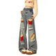 Ripped Jeans Women Loose Straight Wide Leg Oversized Trousers - EX-STOCK CANADA