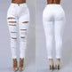 Ripped Jeans Women Skinny Trousers Casual High Waist Pencil Pants - EX-STOCK CANADA