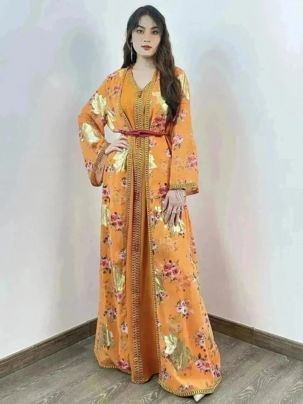 Robe Gown Women's Dress Middle East Dubai Belt - EX-STOCK CANADA