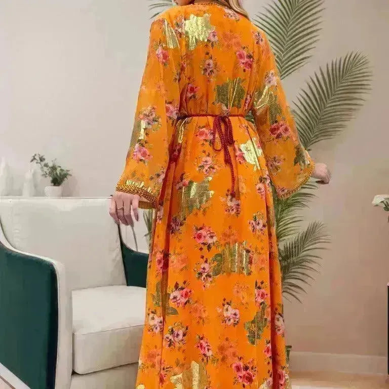 Robe Gown Women's Dress Middle East Dubai Belt - EX-STOCK CANADA