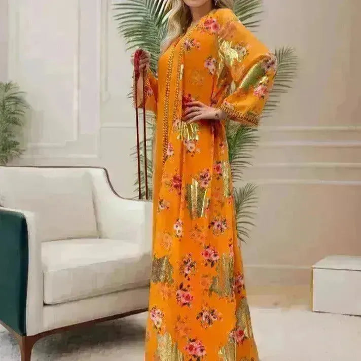 Robe Gown Women's Dress Middle East Dubai Belt - EX-STOCK CANADA